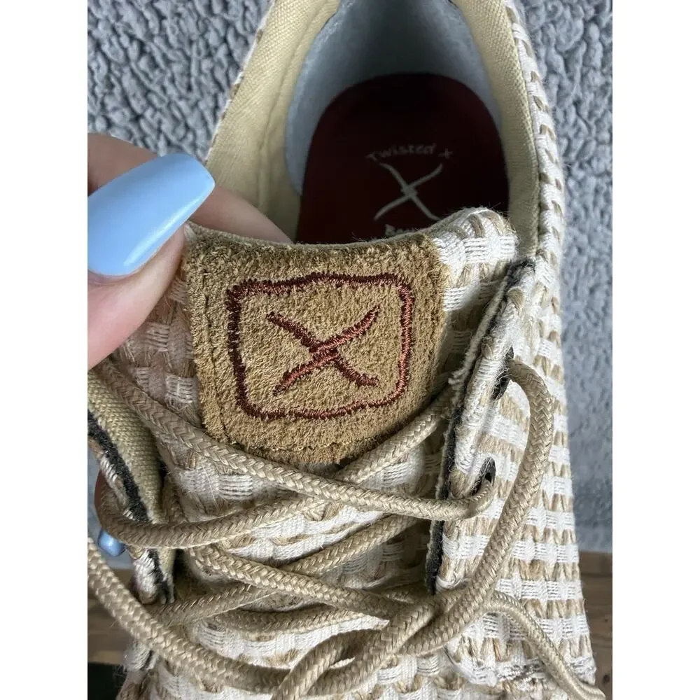 Twisted X Women's 8.5 Kicks Casual Shoes Sand Shell Tweed WCA0028